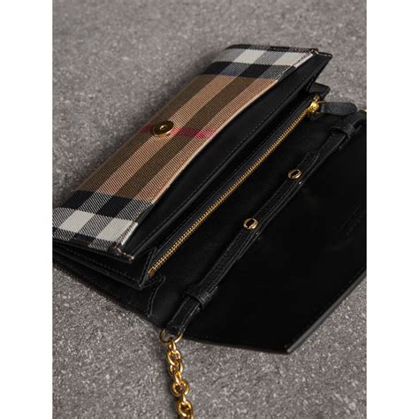 burberry replica house check wallet black